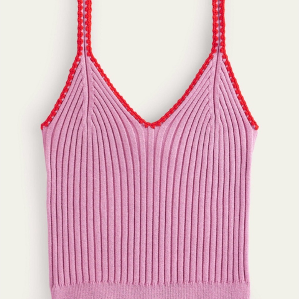 Boden Cropped Crochet Tank